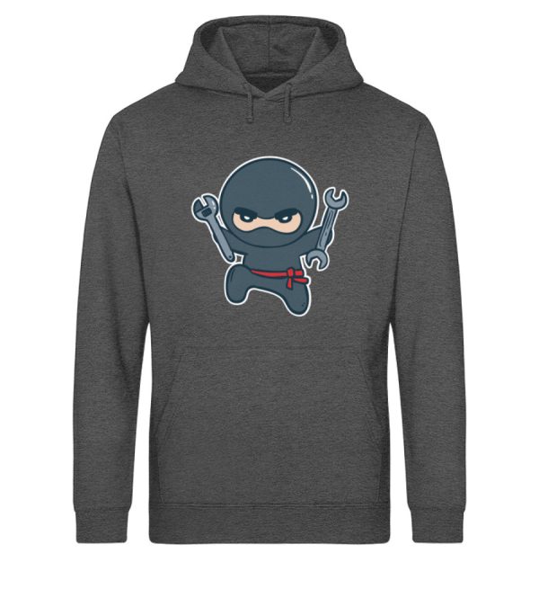 Handwerker Ninja  - Unisex Bio Hoodie Mode – Bild 4