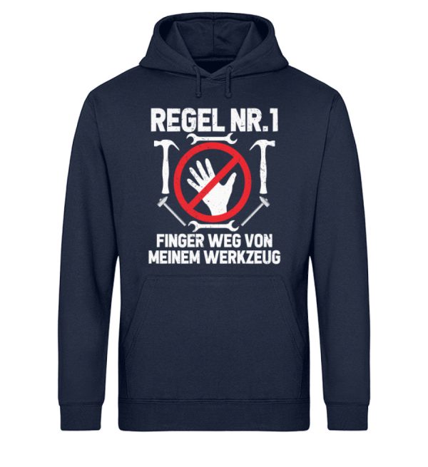 Finger weg von meinem Werkzeug  - Unisex Bio Hoodie Zu verkaufen – Bild 2