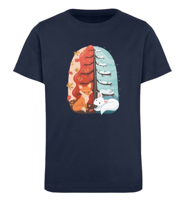 Fuchs im Herbst und Winter - Kinder Bio Shirt Verkauf – Bild 2