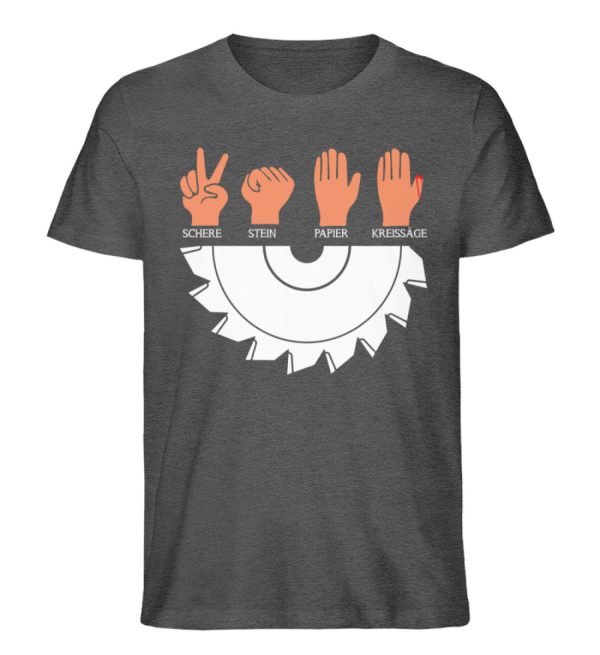 Stein Schere Papier Kreissäge - Unisex Premium Bio Shirt Rabatt – Bild 3
