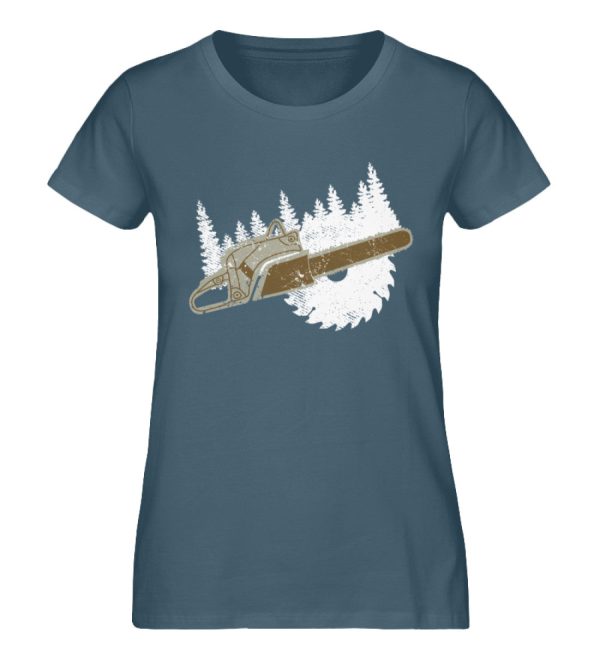 Das Moped im Wald  - Damen Premium Bio Shirt Mode – Bild 4