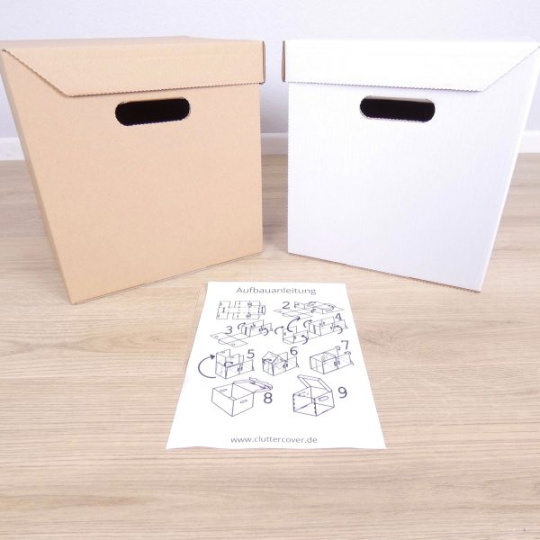 Ikea Kallax Box aus Pappe stabile Kiste mit integriertem Deckel - Weiß Jetzt online – Bild 5