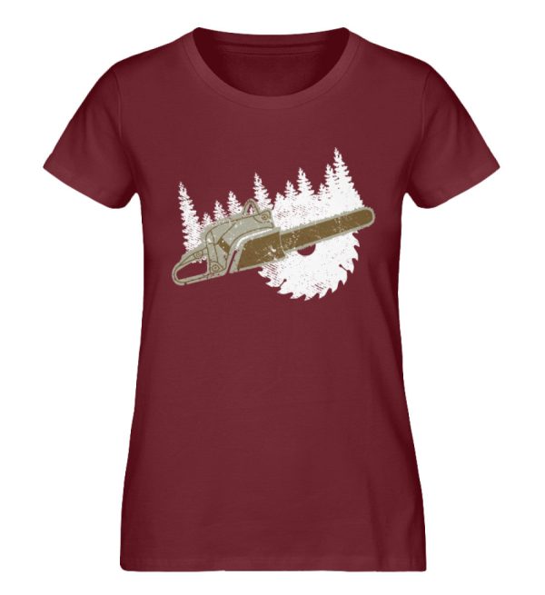 Das Moped im Wald  - Damen Premium Bio Shirt Mode – Bild 3