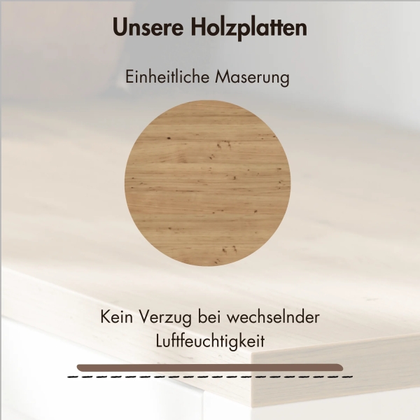 Holzplatte für 2er IKEA Kallax Regal, Eiche - Deckplatte 76 x 39cm Schn?ppchen – Bild 4
