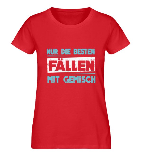Mit Gemisch fällen  - Damen Premium Bio Shirt Schn?ppchen – Bild 3