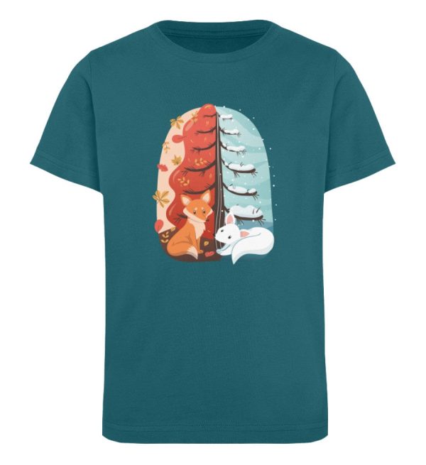 Fuchs im Herbst und Winter - Kinder Bio Shirt Verkauf – Bild 3