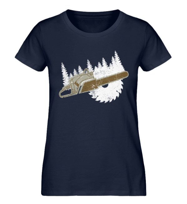 Das Moped im Wald  - Damen Premium Bio Shirt Mode – Bild 2