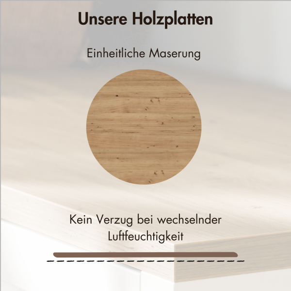 Holzplatte für IKEA Malm Kommode, Eiche, 80,4 x 48,2cm Online-Schn?ppchen – Bild 4