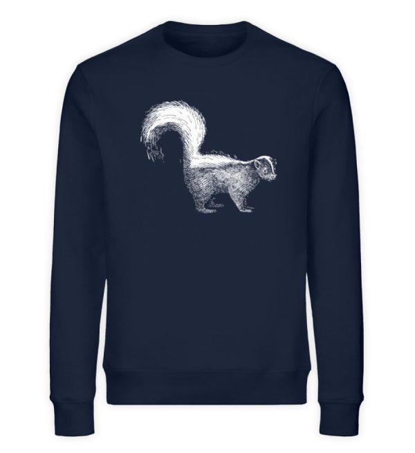 Tier des Waldes Stinktier gezeichnet  - Unisex Bio Sweatshirt Online-Verkauf – Bild 2