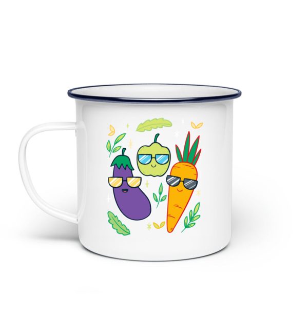 Cooles Gemüse - Emaille Tasse Angebot