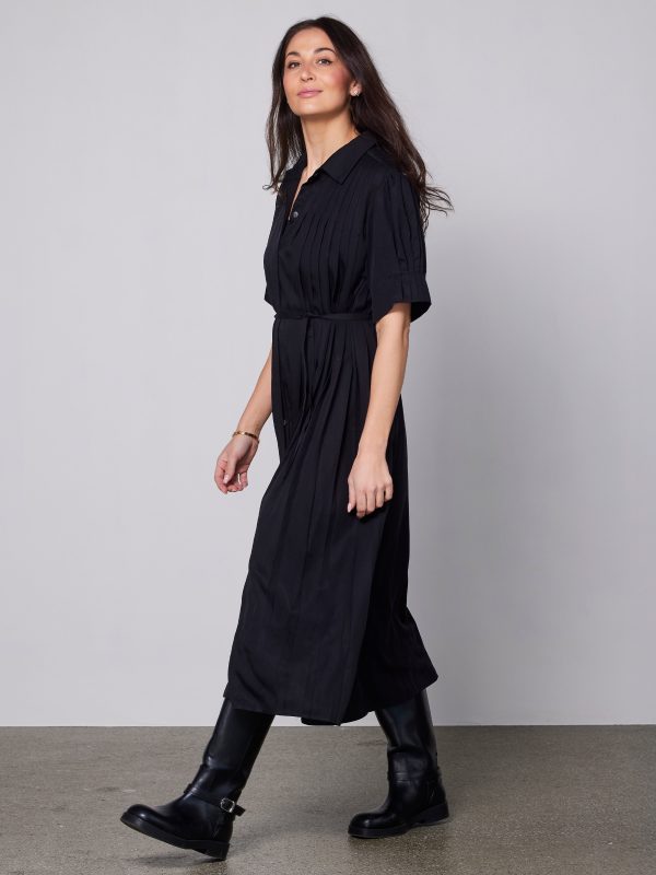 YMKE pleated dress - Black Im Angebot – Bild 3